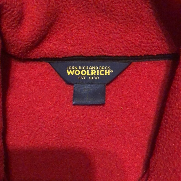 Woolrich Men's Large Ruby Red Fleece Q22 - Picture 5 of 7